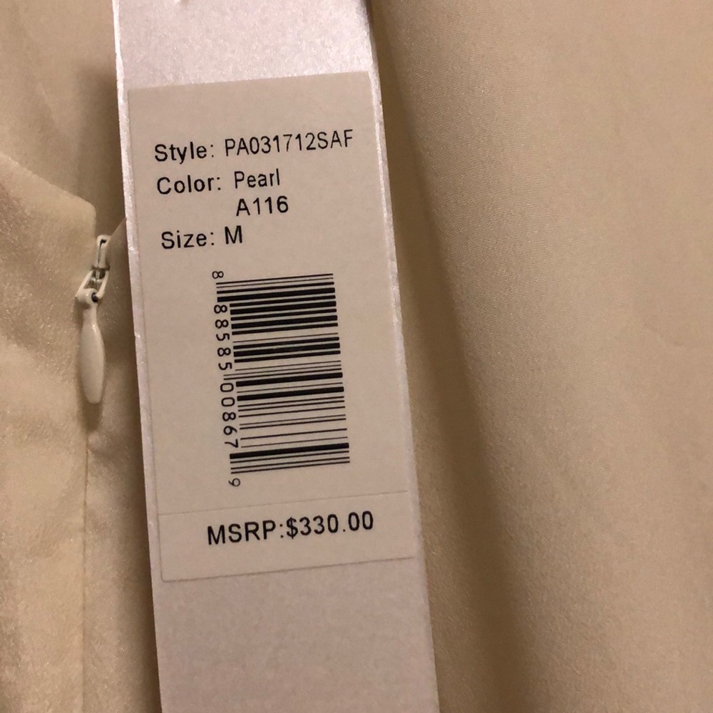 Parker NWT ivory pleated embroidered detail dress - Picture 6 of 6